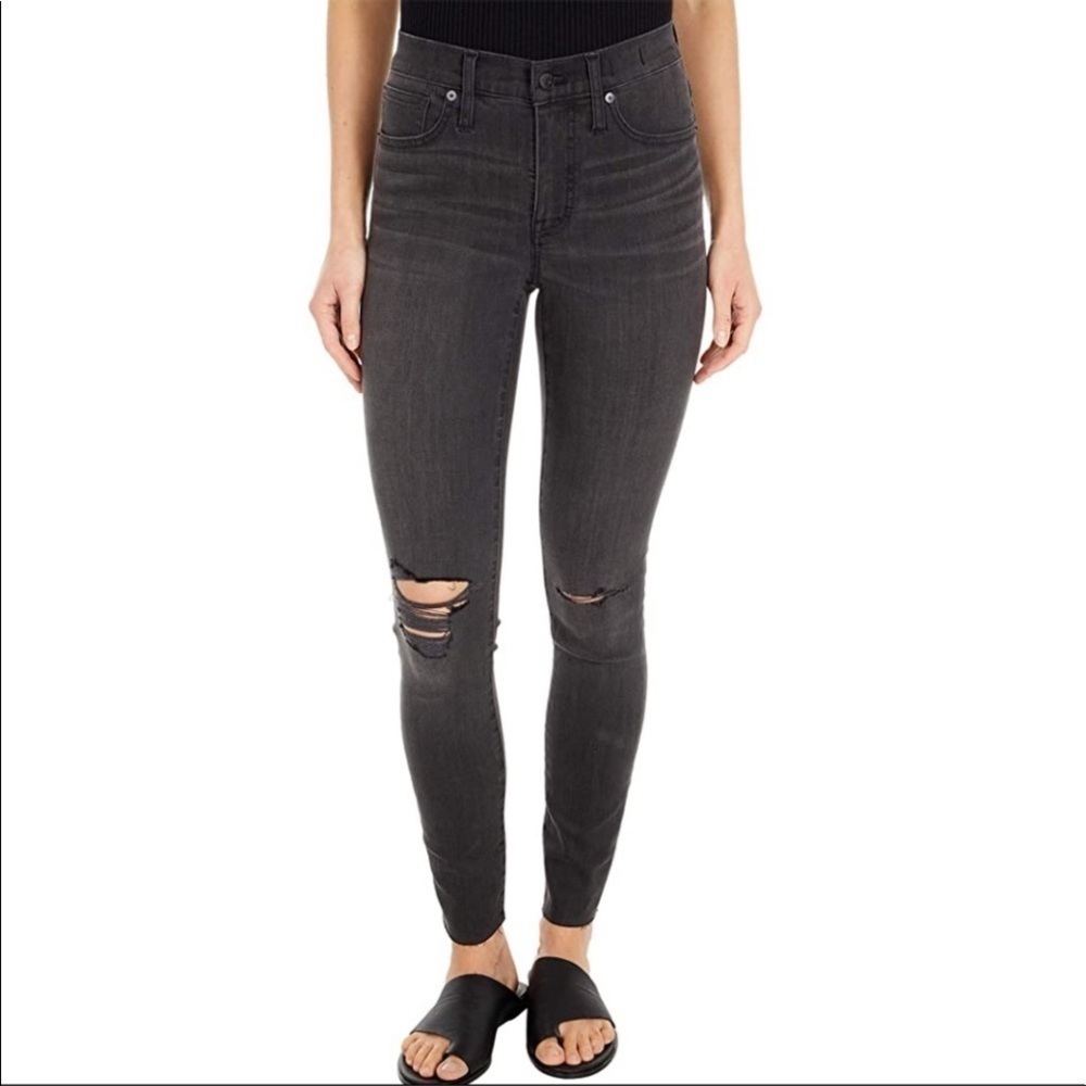 Madewell 9" Mid-Rise Skinny Dark Grey Jeans Size 24